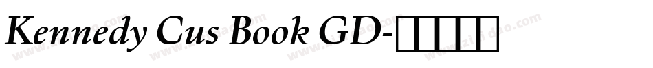Kennedy Cus Book GD字体转换